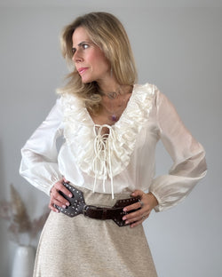 Blusa crema boheme