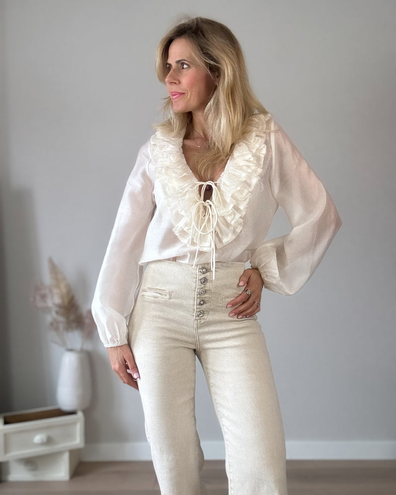 Blusa crema boheme