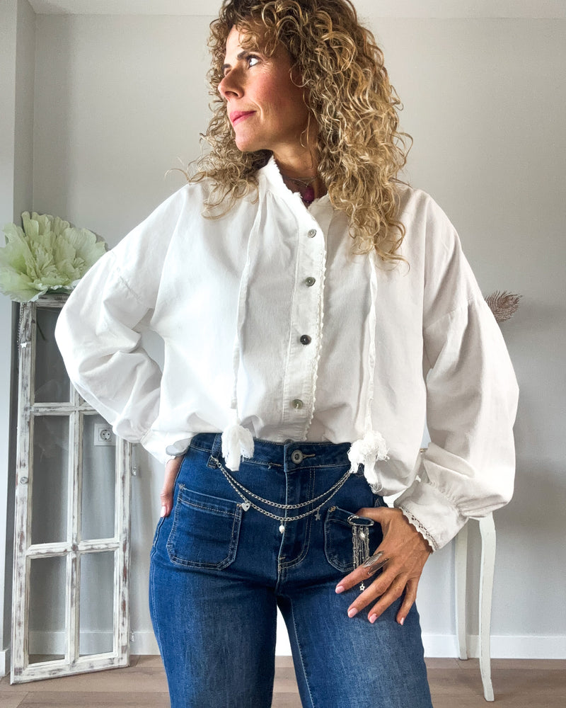 Blusa blanca micropana