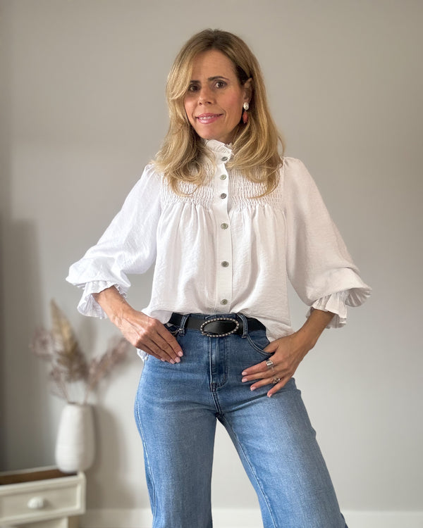 Blusa blanca engomada