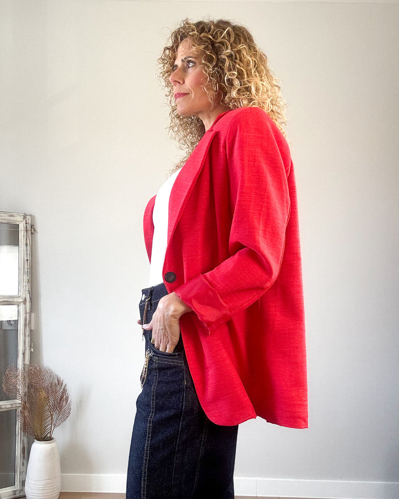 Blazer roja oversize