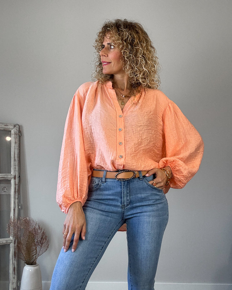 Camisa coral mujer