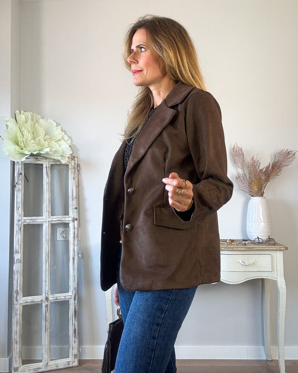 Blazer chocolate antelina