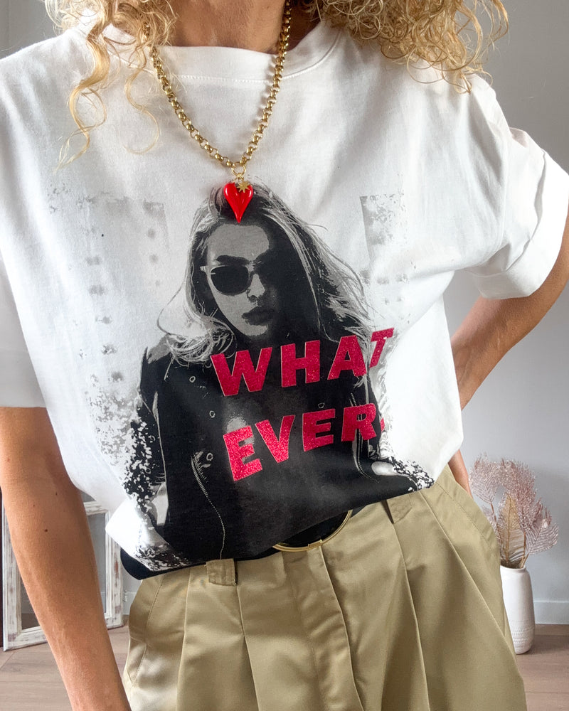 Camiseta blanca what ever