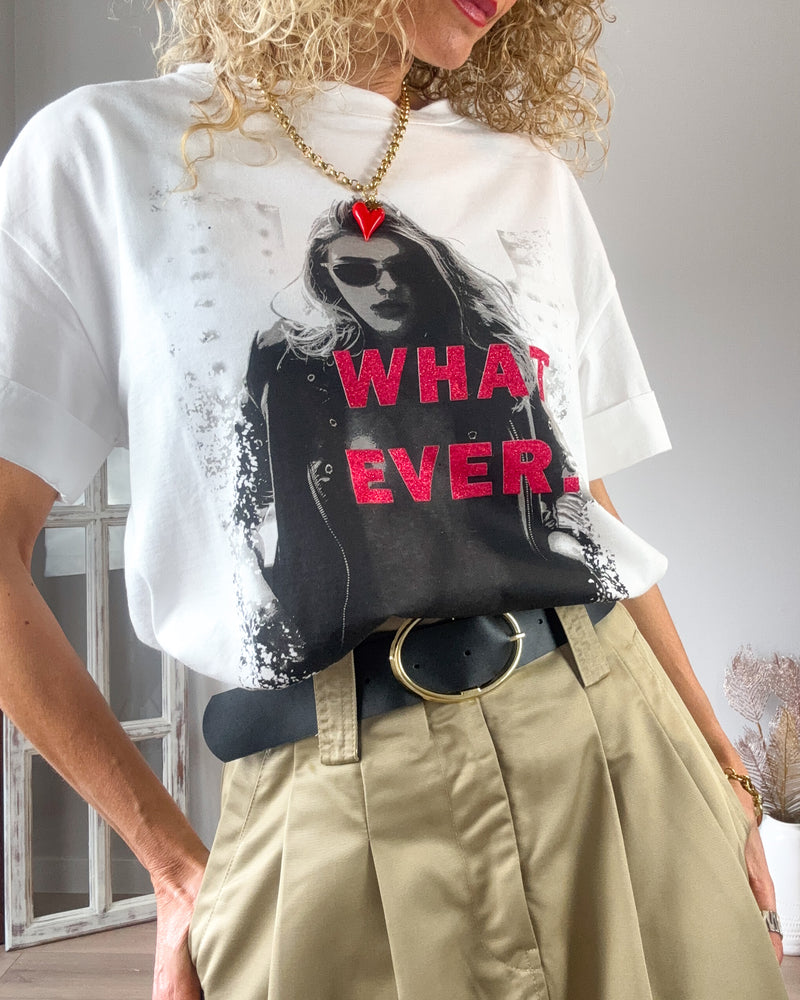 Camiseta blanca what ever